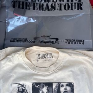 Taylor Swift The Eras Tour Official Merch T-Shirt  Beige Unisex Sz Mediu…